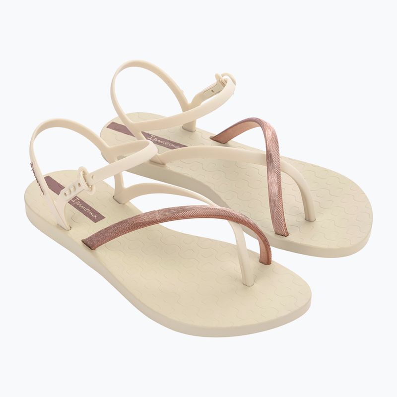 Sandały damskie Ipanema Elegant beige/gold pink 8