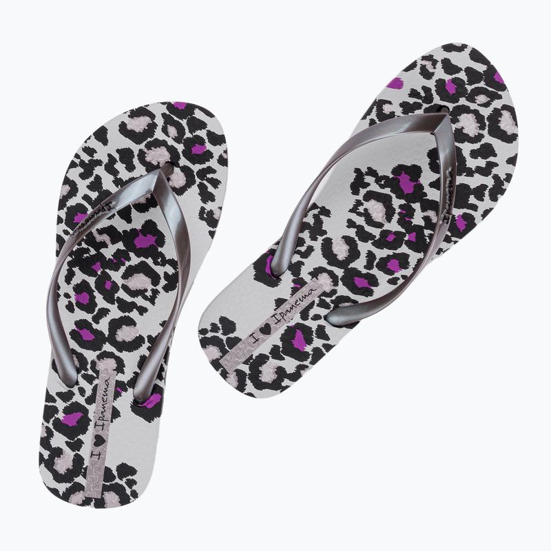 Japonki damskie Ipanema Animale Print III grey/silver 10