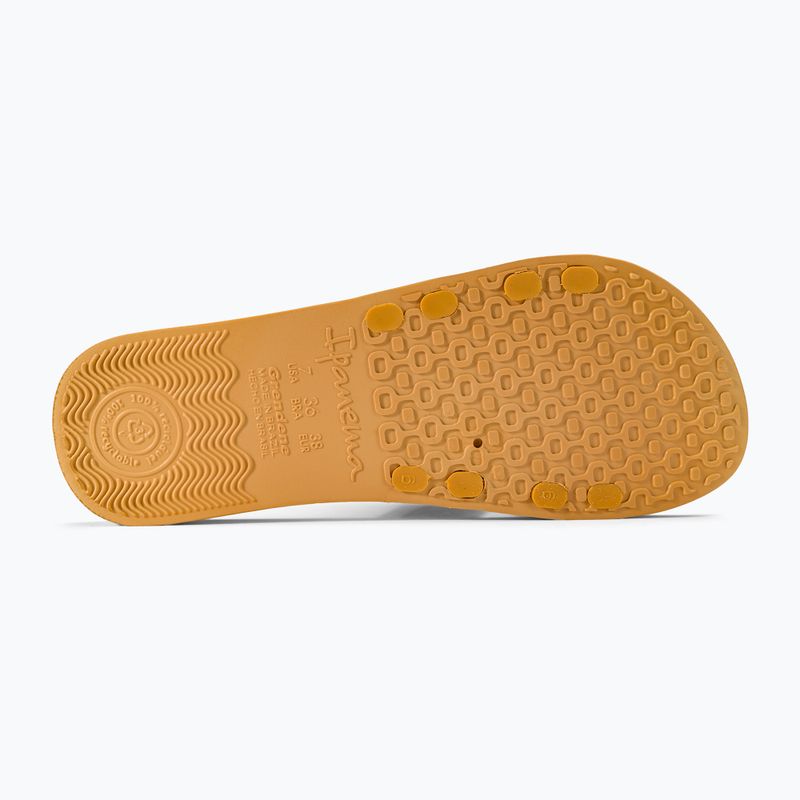 Klapki damskie Ipanema Renda II yellow/glitter caramel 4
