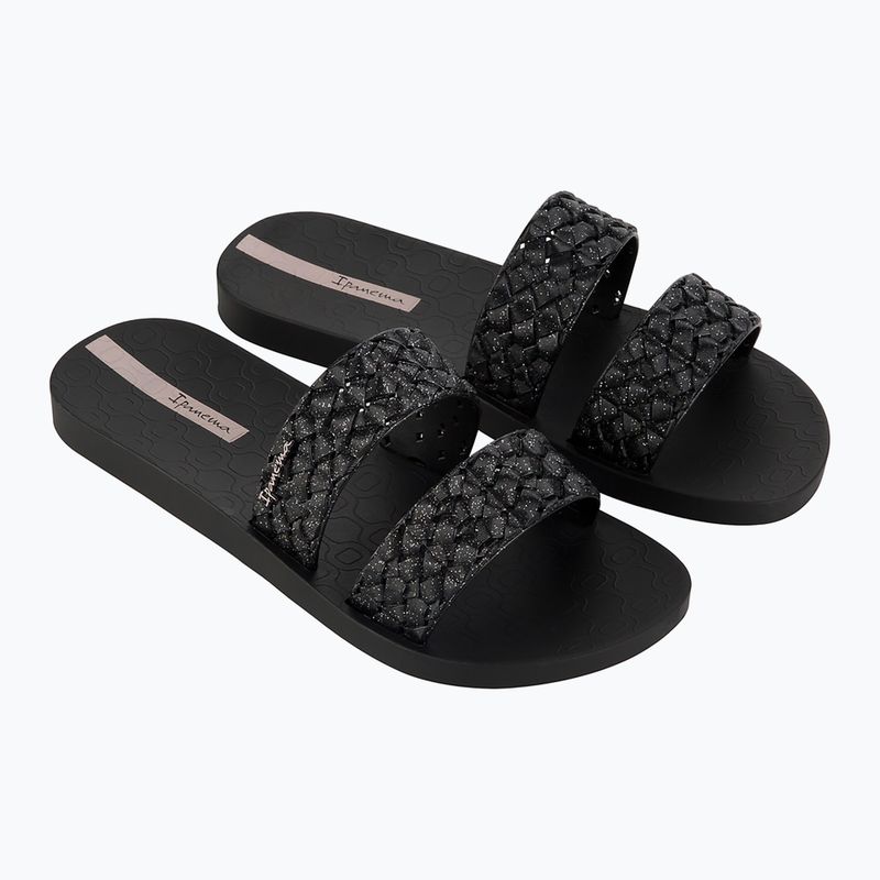 Klapki damskie Ipanema Renda II black/glitter black 8