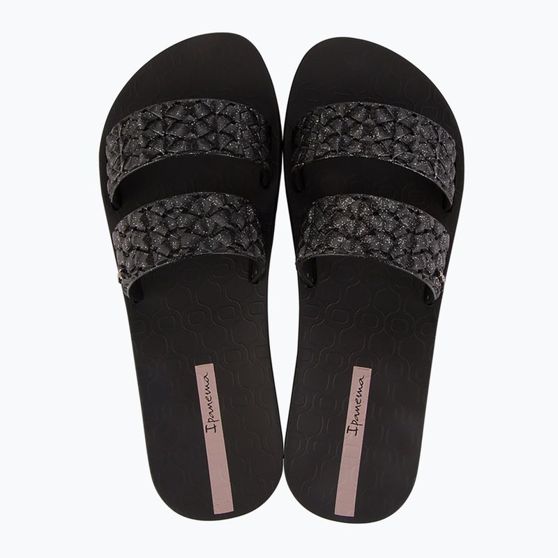 Klapki damskie Ipanema Renda II black/glitter black 9