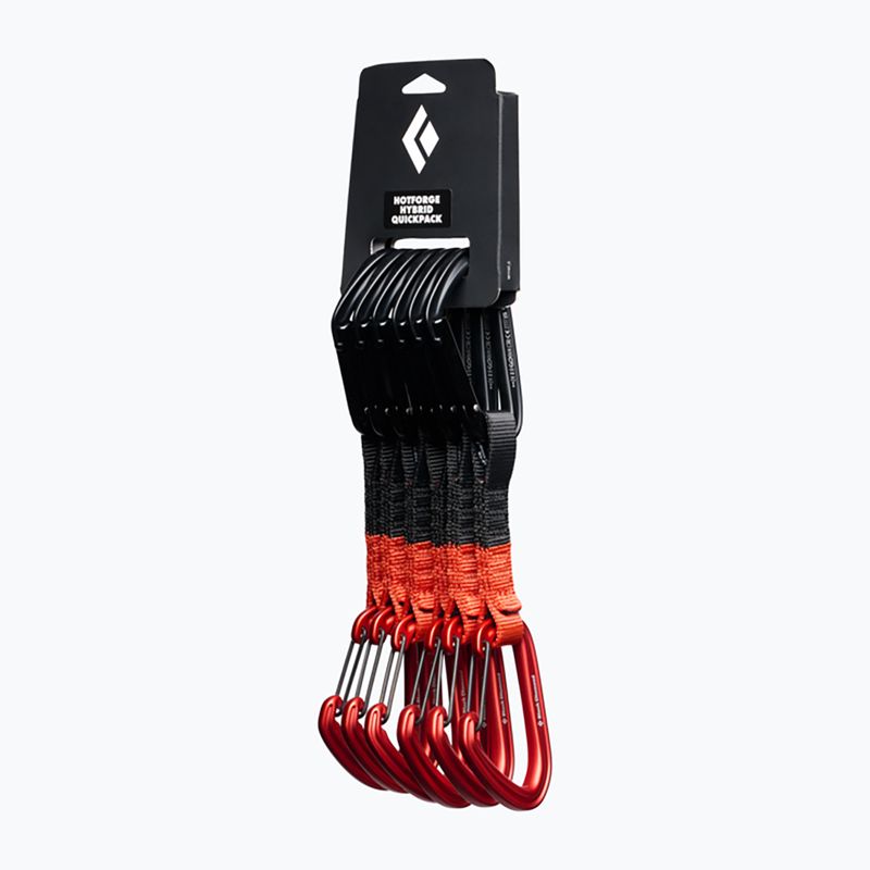 Zestaw ekspresów wspinaczkowych Black Diamond Hotforge Hybrid Quickpack Set 6 szt. 12 cm octane