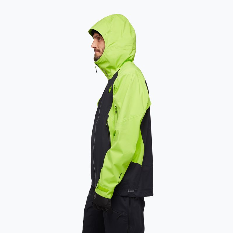 Kurtka skiturowa męska Black Diamond Recon Lt Stretch black/lime green 3