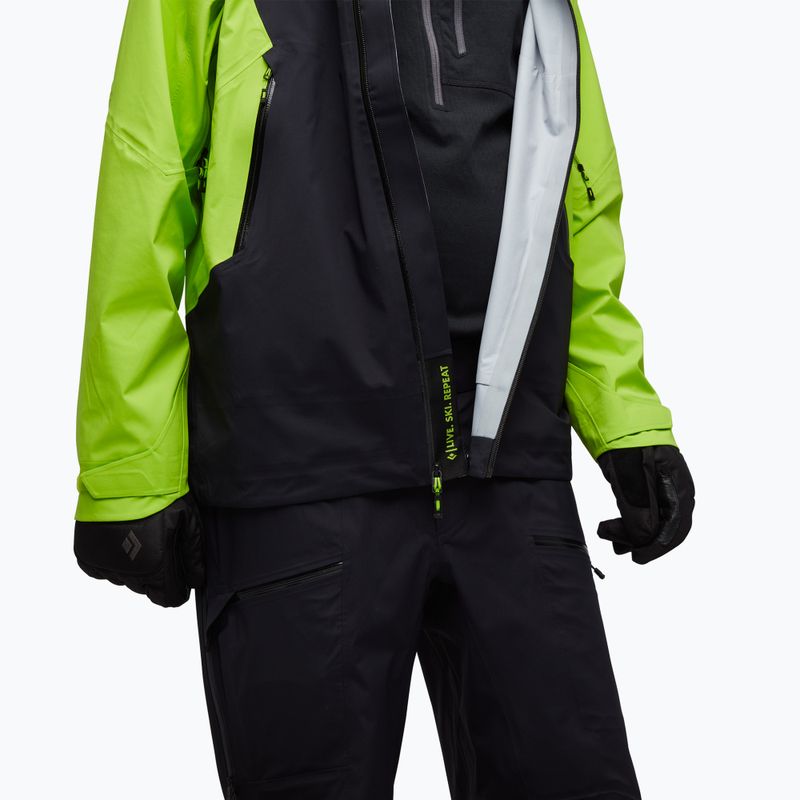 Kurtka skiturowa męska Black Diamond Recon Lt Stretch black/lime green 5