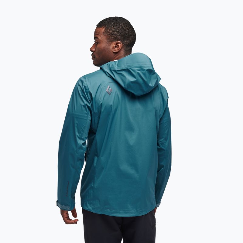 Kurtka przeciwdeszczowa męska Black Diamond Stormline Stretch creec blue 4