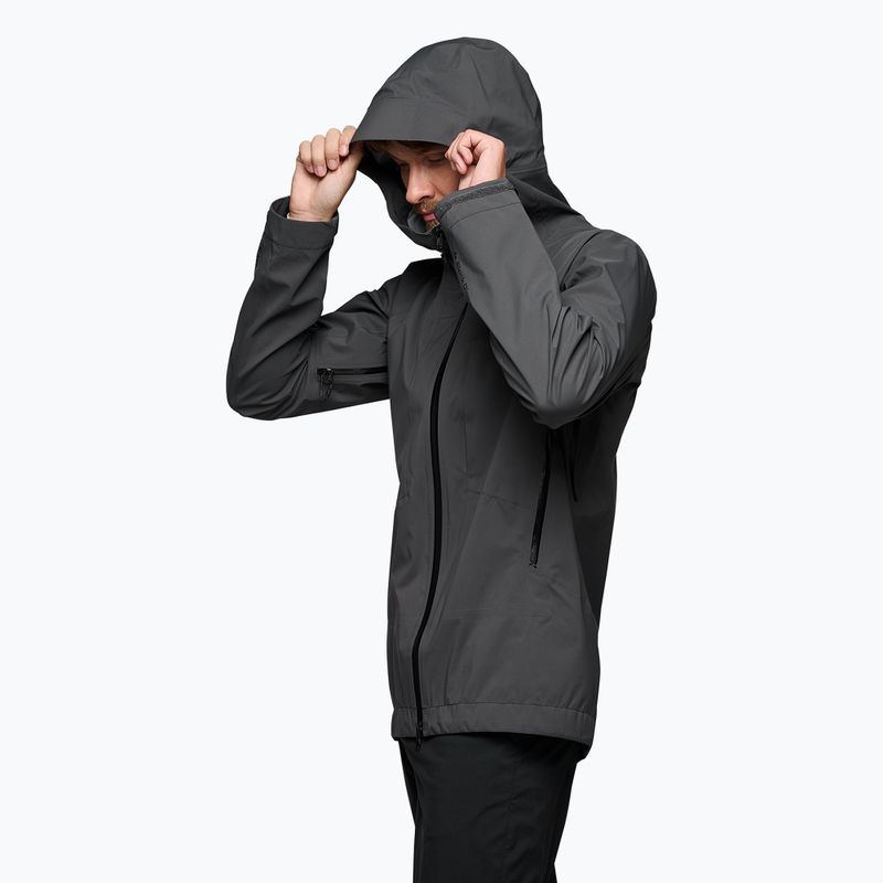 Kurtka przeciwdeszczowa męska Black Diamond Highline Stretch Shell anthracite 3