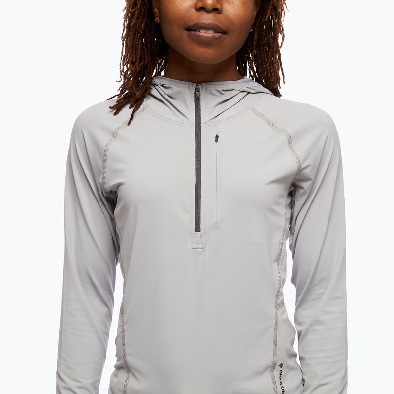 Bluza trekkingowa damska Black Diamond Alpenglow Pro Hoody pewter 3