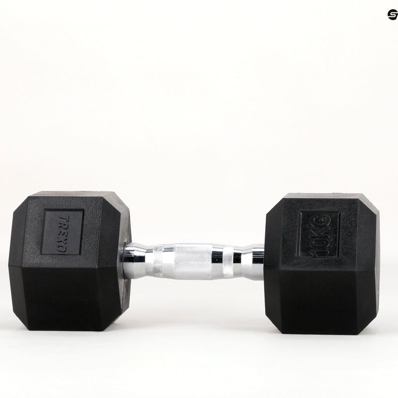 Hantel ogumowany XTREXO Hex 10 kg 10