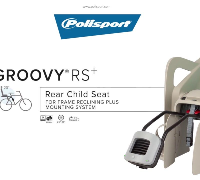 Fotelik rowerowy Polisport Groovy RS+ dark green/cream 3