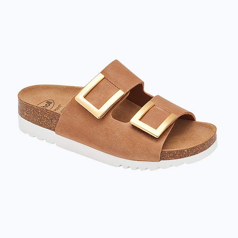 Klapki damskie Scholl Montery 2 Straps Ad Med cognac 8