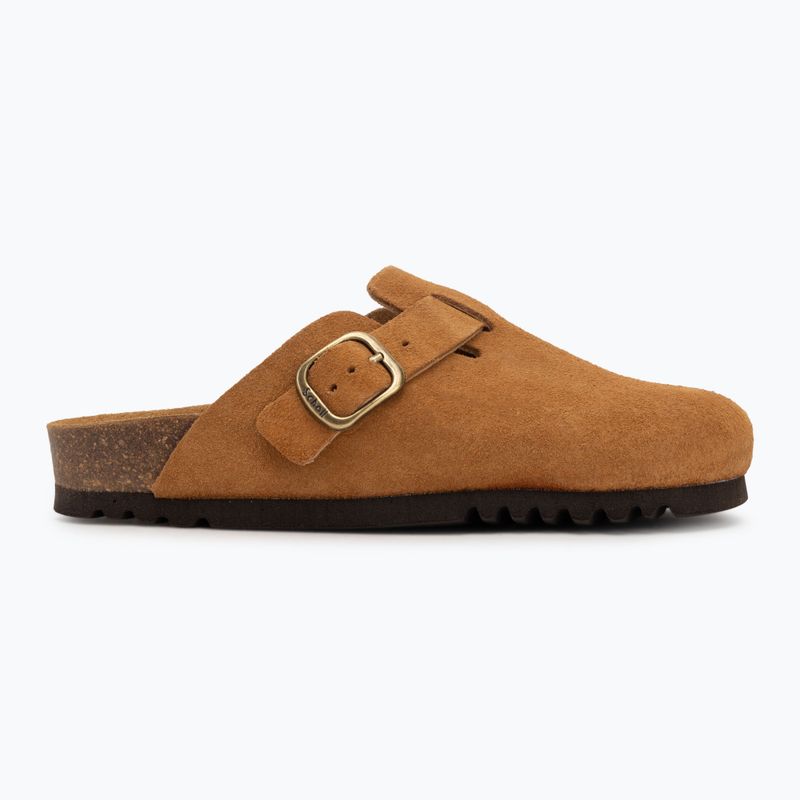 Klapki damskie Scholl Fae Suede cognac 2