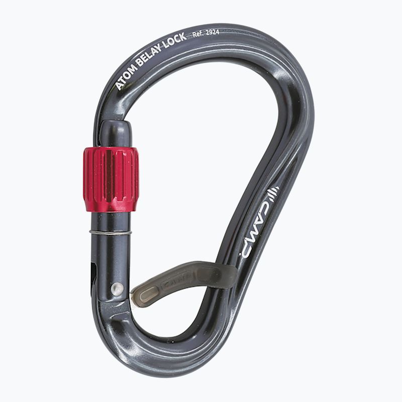 Karabinek wspinaczkowy CAMP Atom Belay Lock gun metal