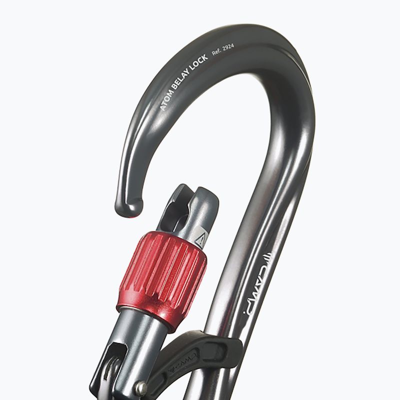 Karabinek CAMP Atom Belay Lock gun metal 3