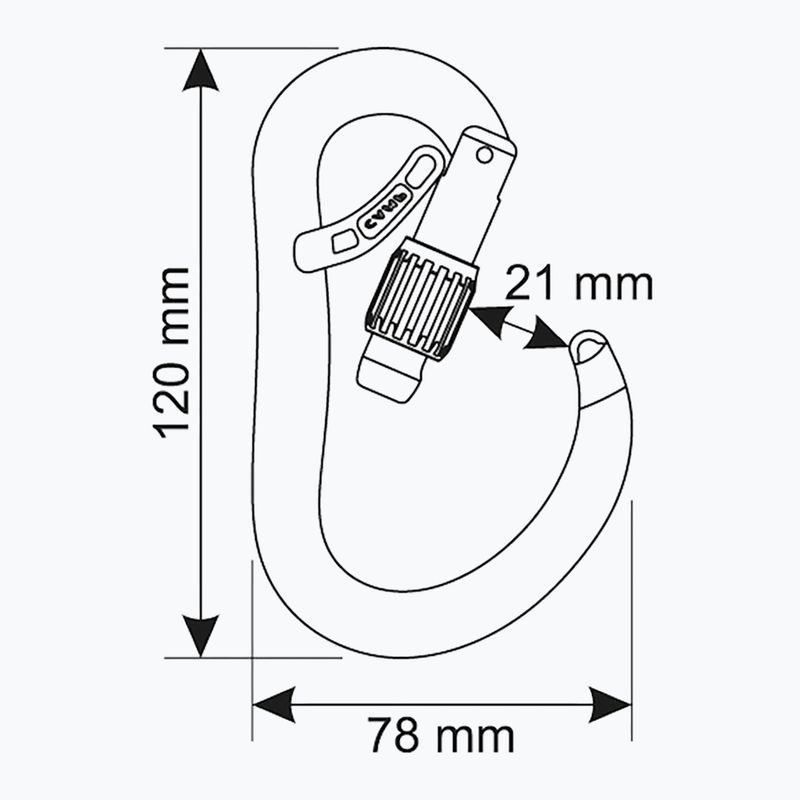 Karabinek CAMP Atom Belay Lock gun metal 5