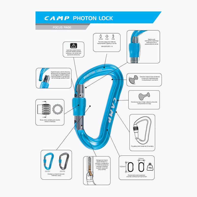 Karabinek CAMP Photon Lock blue 4
