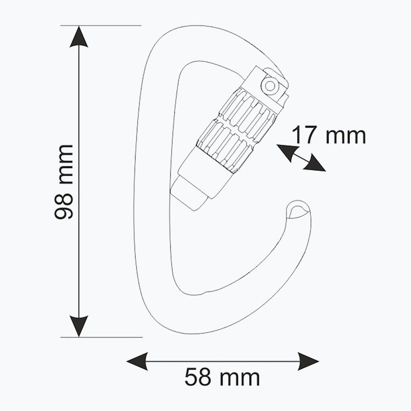 Karabinek CAMP Orbit 2Lock gun metal/orange 4
