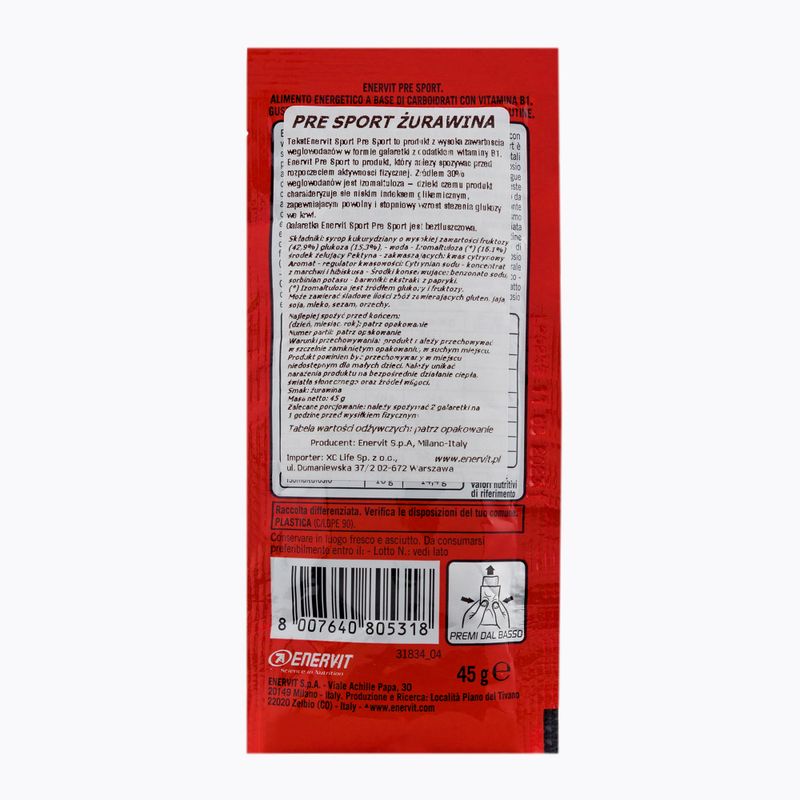 Galaretka energetyczna Enervit Pre Sport 45 g żurawina 2