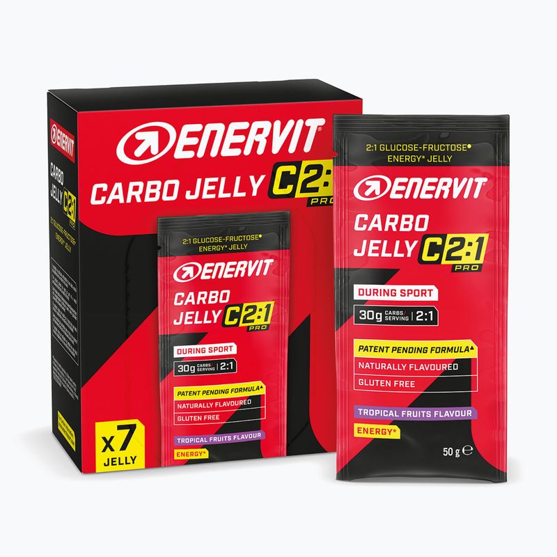 Zestaw galaretek węglowodanowych Enervit Gel C2:1 Cabo Jelly 7 szt. x 50 g tropical fruits