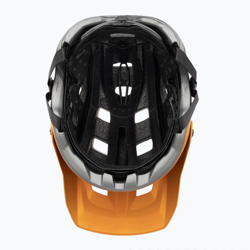 Kask rowerowy MET Terranova orange/ titanium metalic matt 5