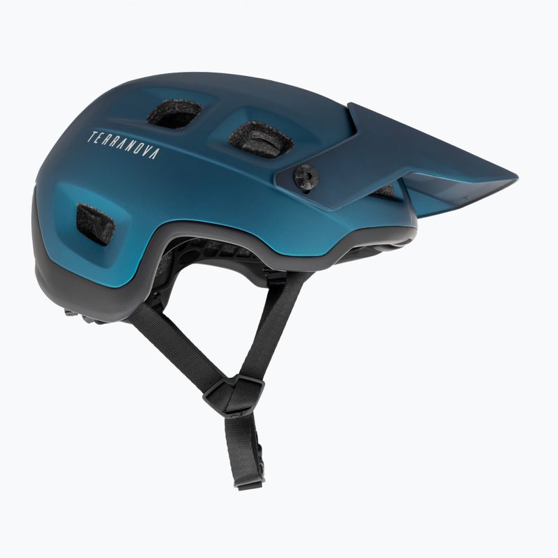 Kask rowerowy MET Terranova teal blue/ black metalic matt 4