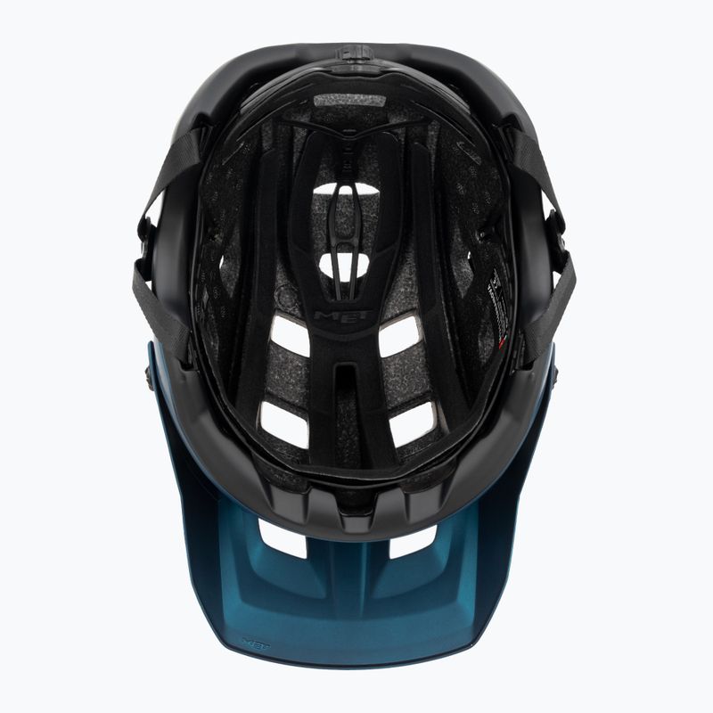 Kask rowerowy MET Terranova teal blue/ black metalic matt 5