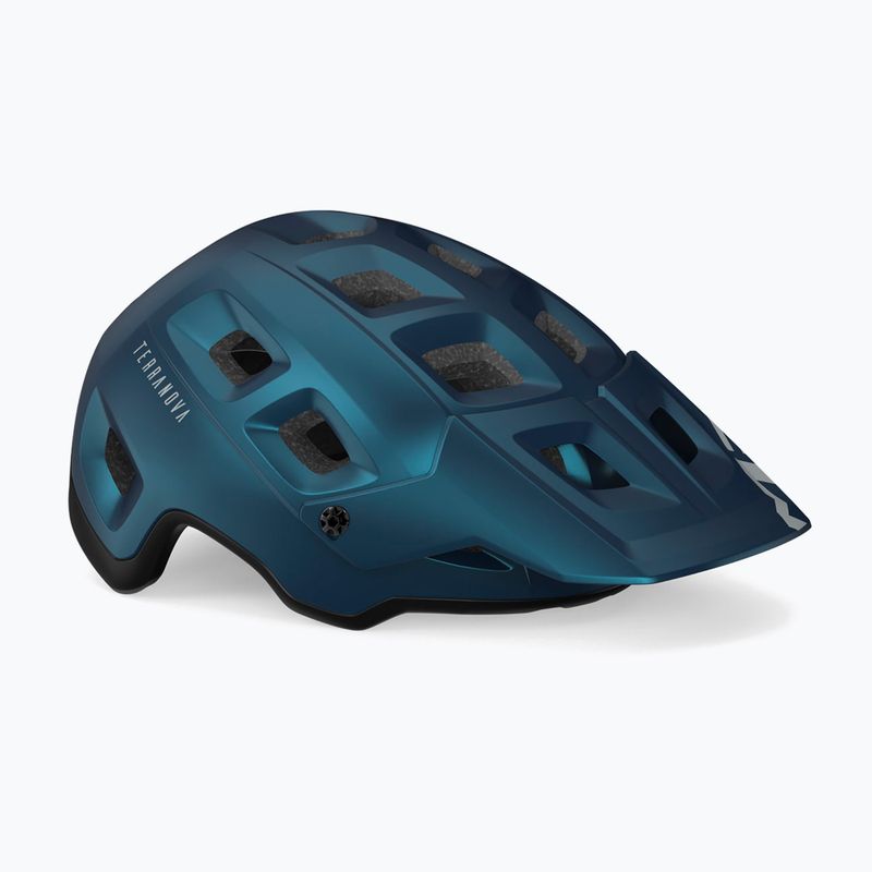 Kask rowerowy MET Terranova teal blue/ black metalic matt 6