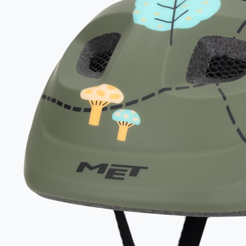 Kask rowerowy dziecięcy MET Hooray green forest glossy 7