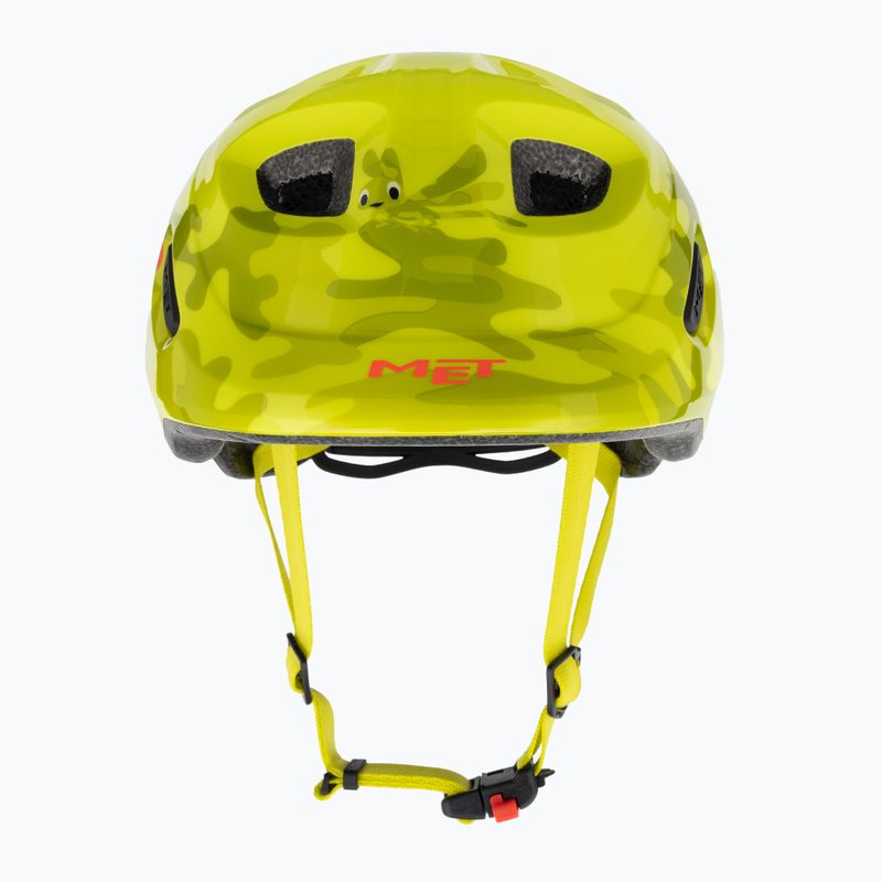 Kask rowerowy dziecięcy MET Hooray lime chameleon glossy 2