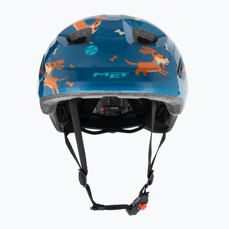 Kask rowerowy dziecięcy MET Hooray blue teckel glossy 2