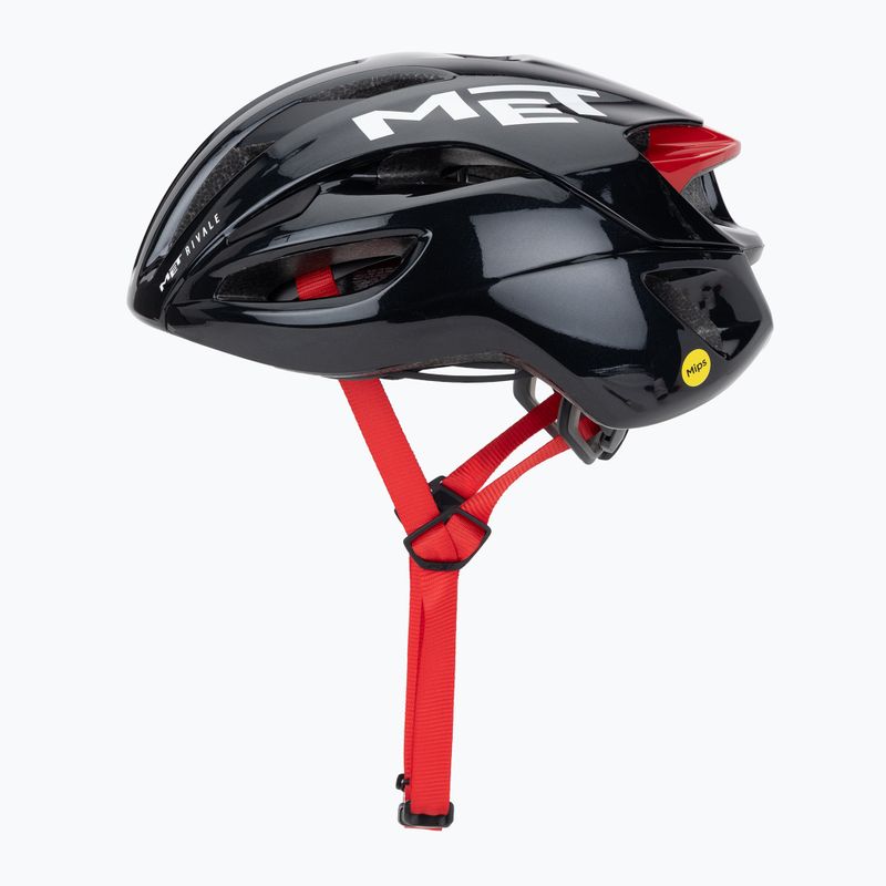 Kask rowerowy MET Rivale II Mips black/red glossy 3