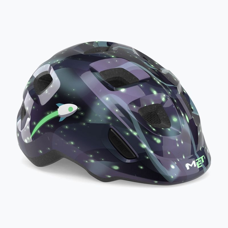 Kask rowerowy dziecięcy MET Hooray space glow in the dark 2