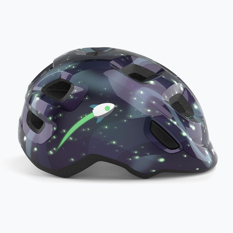 Kask rowerowy dziecięcy MET Hooray space glow in the dark 4