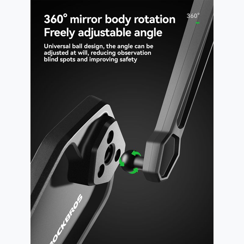 Lusterko rowerowe Rockbros 260004002 Anti-Glare Rearview Mirror-Right black 3