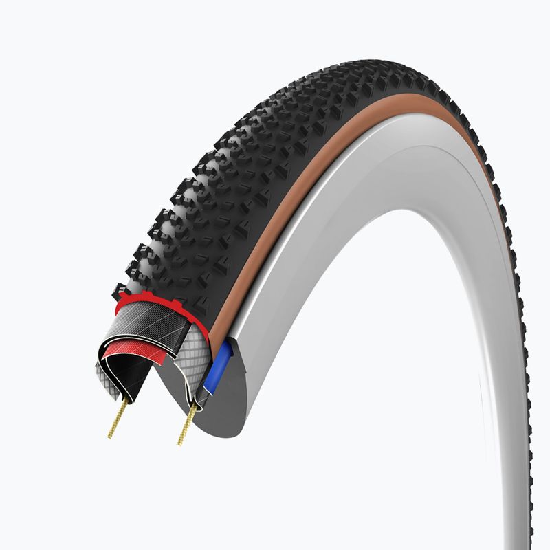 Opona rowerowa Vittoria Terreno T60 G2.0 TLR Gravel Endurance 700x40c czarny/brązowy 4