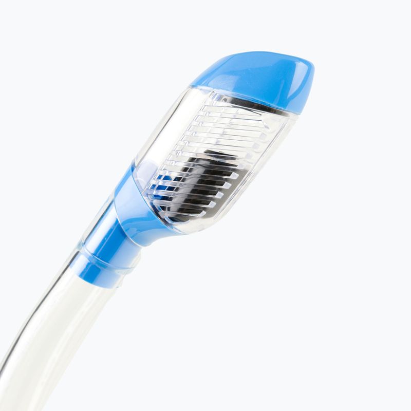 Fajka do nurkowania dziecięca Cressi Mini Dry clear/blue 2