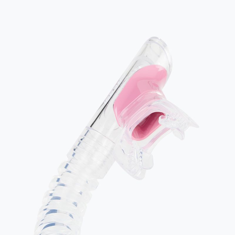 Fajka do nurkowania dziecięca Cressi Mini Dry clear/pink 3