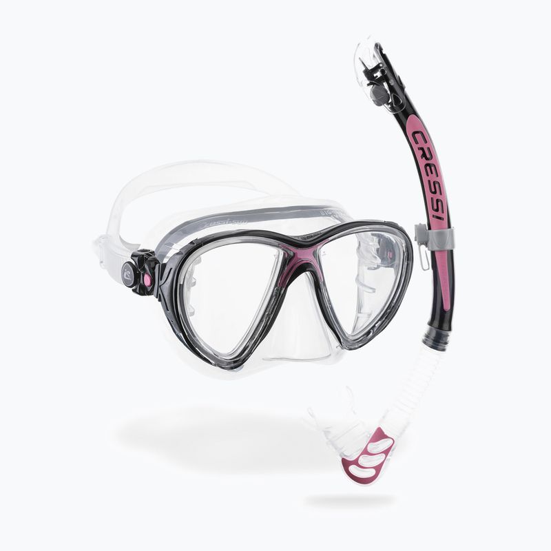 Zestaw do nurkowania Cressi Big Eyes Evolution + Alpha Ultra Dry black/pink 7