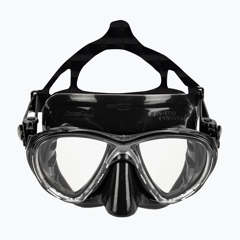 Zestaw do nurkowania Cressi Big Eyes Evolution + Alpha Ultra Dry black/black 3