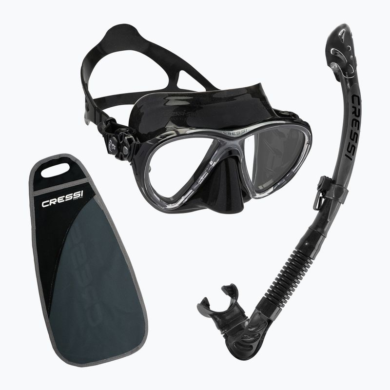 Zestaw do nurkowania Cressi Big Eyes Evolution + Alpha Ultra Dry black/black 10