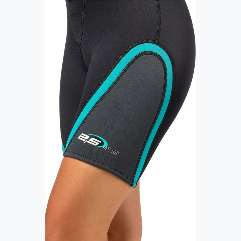 Pianka do pływania damska Cressi Playa Shorty 2,5 mm black/aquamarine 4