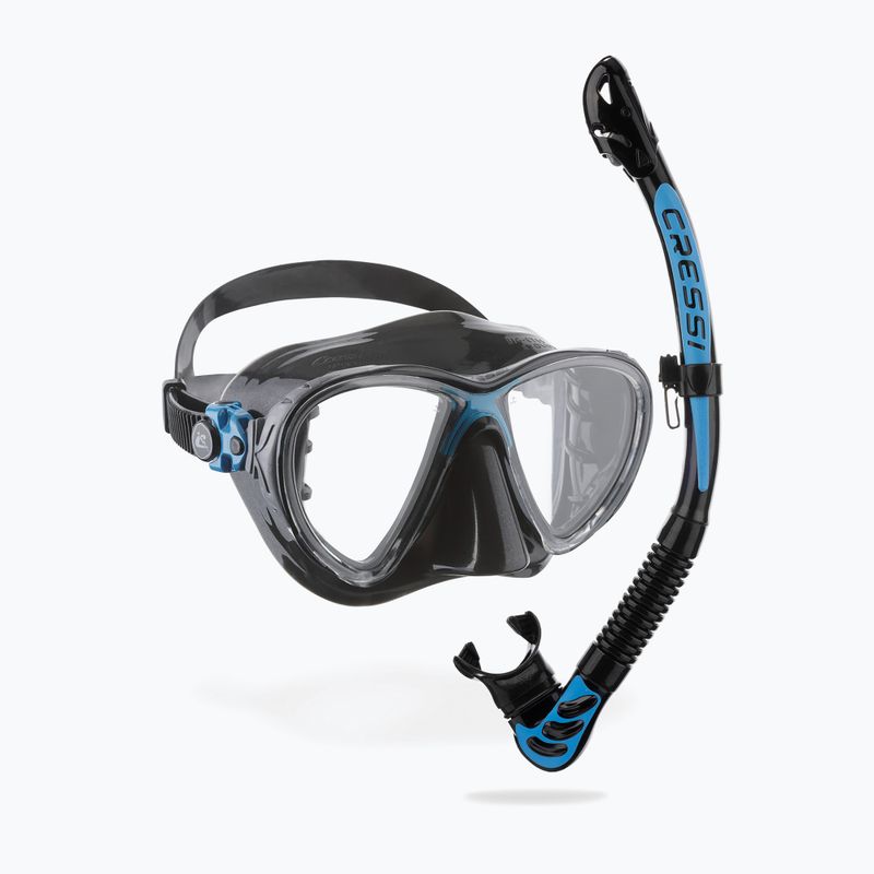 Zestaw do nurkowania Cressi Big Eyes Evolution + Alpha Ultra Dry black/blue 7