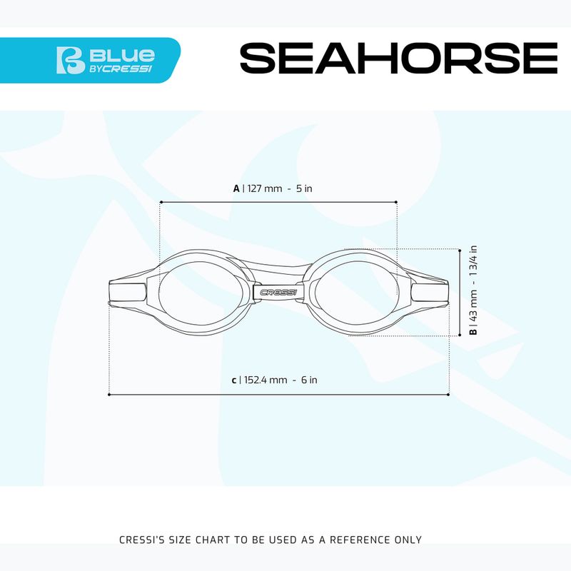 Okulary do pływania dziecięce Cressi Seahorse blue/white/red 4