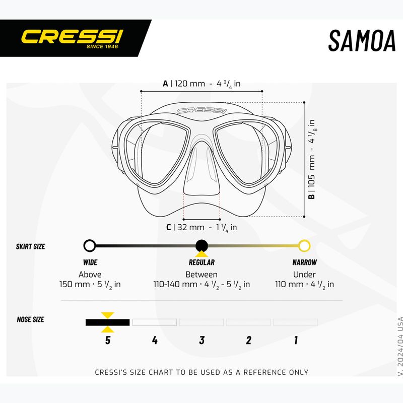 Maska do nurkowania Cressi Samoa black/black 6
