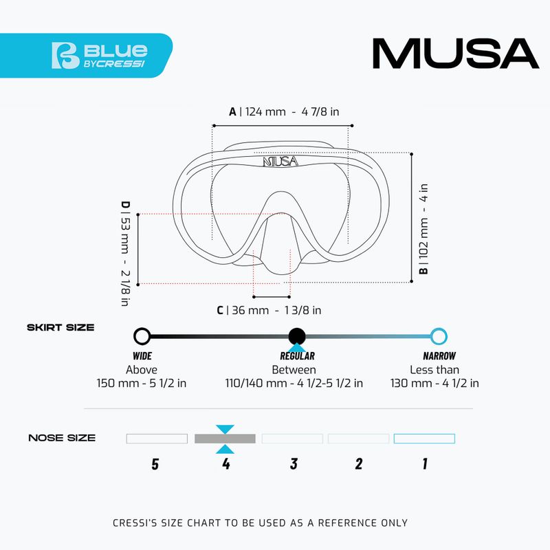Maska do nurkowania Cressi Musa black 5