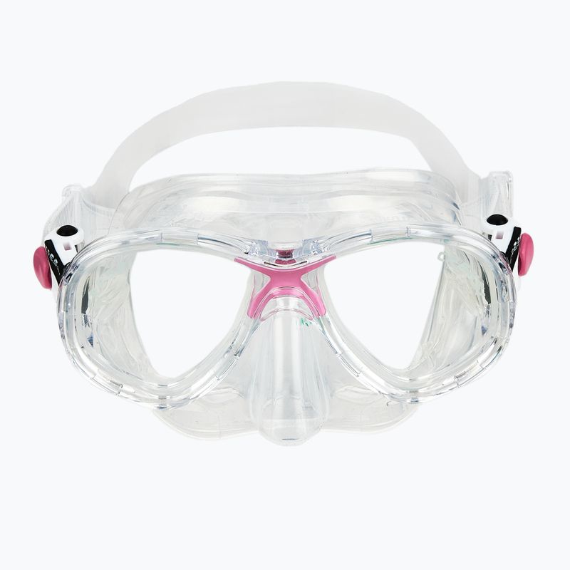 Zestaw do nurkowania Cressi Marea + Seal Dry Jr clear/pink 4
