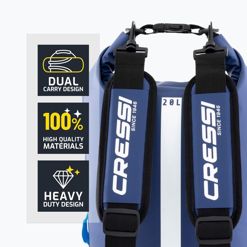 Worek wodoodporny Cressi Ocelot Dry Bag 20 l blue/light blue 5