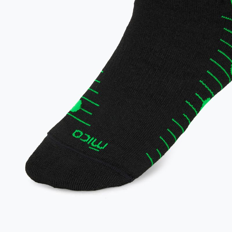 Skarpety narciarskie Mico Heavy Weight Superthermo Primaloft Merino Ski nero verde fluo 3