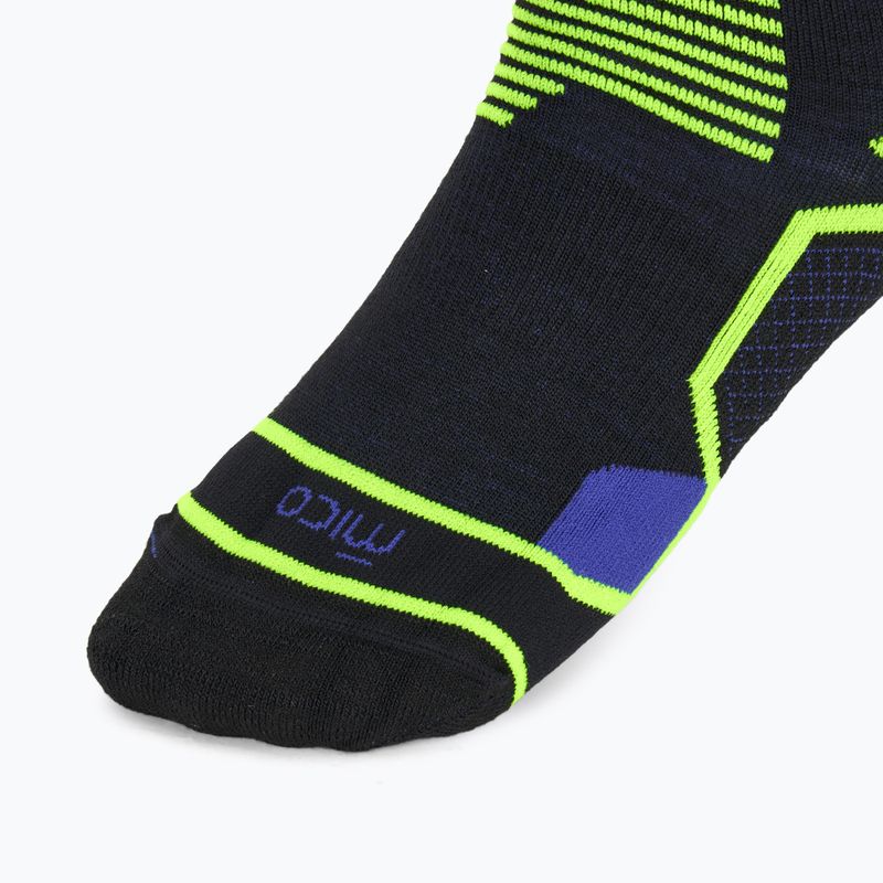 Skarpety narciarskie Mico Medium Weight Warm Control Ski nero/giallo fluo 3
