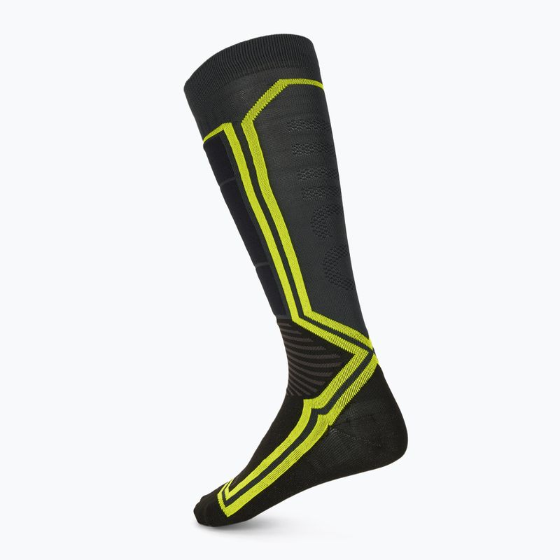 Skarpety narciarskie Mico Light Weight Odor Zero X-Static Ski antracite/giallo fluo 2