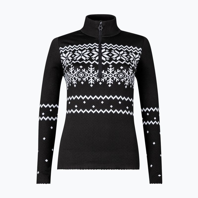 Bluza termoaktywna damska Newland Groenlandia Half Zip black/white 5